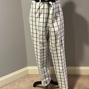 Banana Republic Black and White Straight Leg Pants